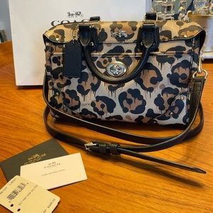 Coach Rhyder ocelot print, limited edition wild beast cross body